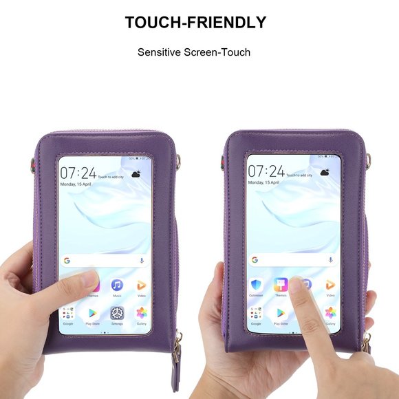 Crossbody Phone Purse Touch Screen Bag 3 Tiers - Multiple Colors - Picture 15 of 16